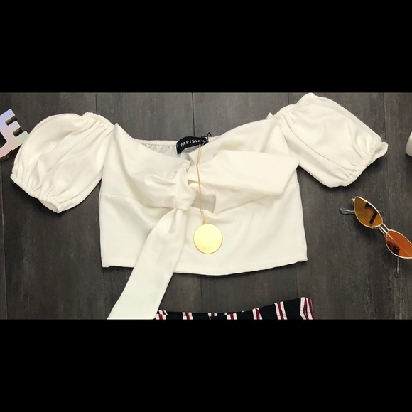 NEW BARDOT CROP TOP - Picture 4 of 4